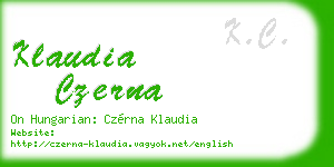 klaudia czerna business card